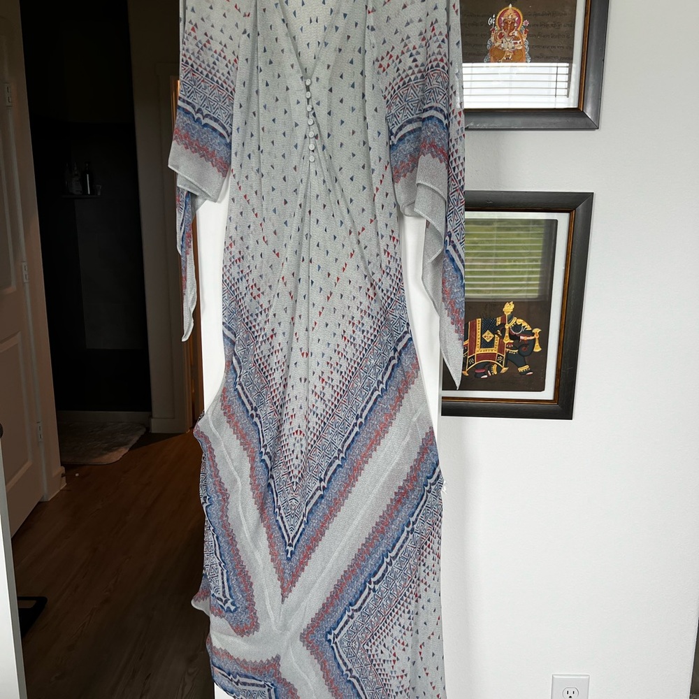 Geometric Patterned Long Dress - image 2